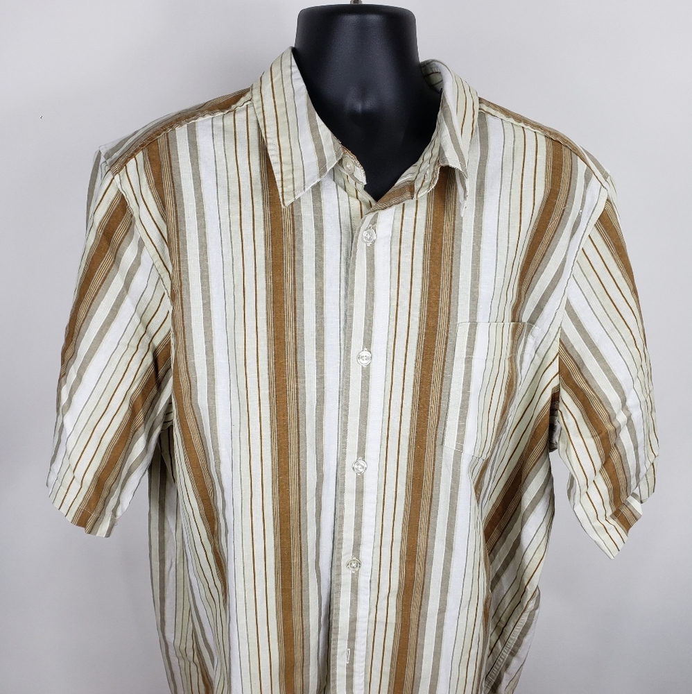 KINGSIZE Big & Tall Men's Tan Stripe Cotton Short